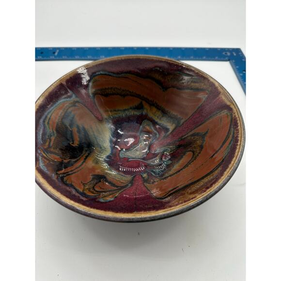 Patton Pottery Seattle artist 8.5“ bowl Matthew Studio Hand Thrown Freeform PNW - Picture 3 of 16